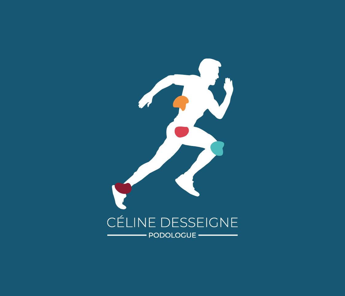 logo et identité visuelle celine desseigne podologue profession médicale à Roanne