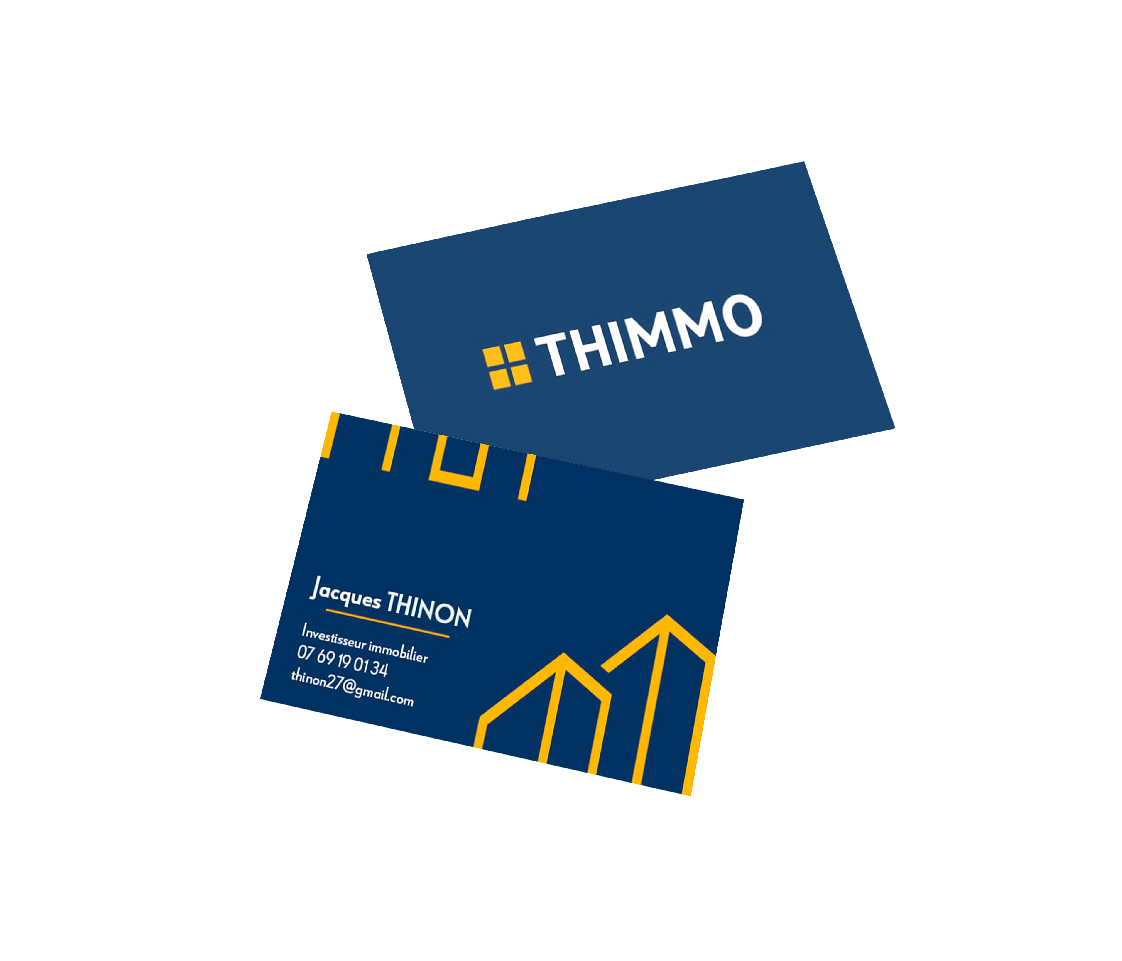 mockup carte de visite thimmo immobilier à Roanne