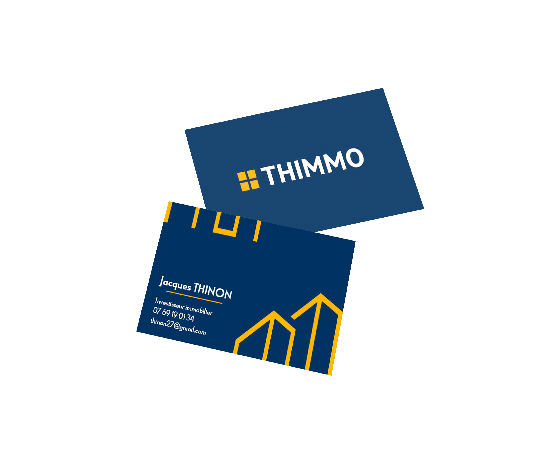 mockup carte de visite thimmo immobilier à Roanne