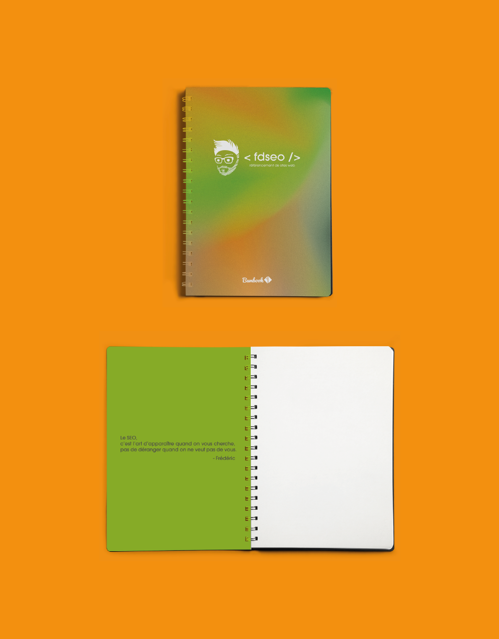 Création d'un carnet à Roanne. Graphiste Roanne. Supports de communication à Roanne pour FDSEO. Agence de communication à Roanne.