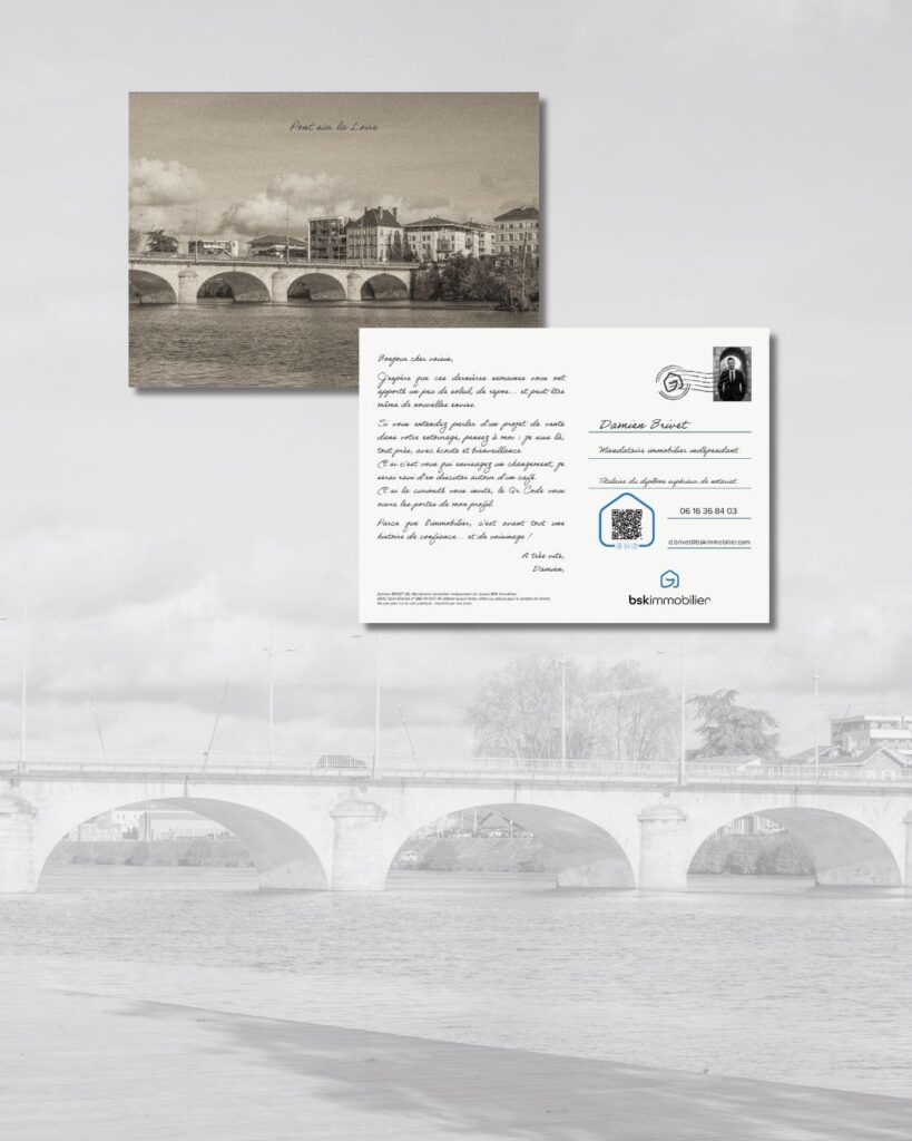 Damien Brivet agent immobilier BSK Immobilier. Graphiste Roanne
Cartes de visite roanne