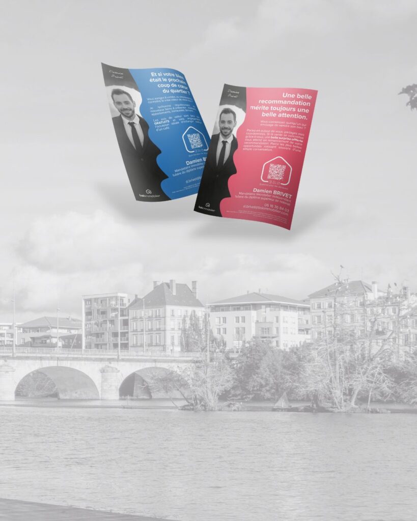 Damien Brivet agent immobilier BSK Immobilier. Graphiste Roanne
Flyers roanne