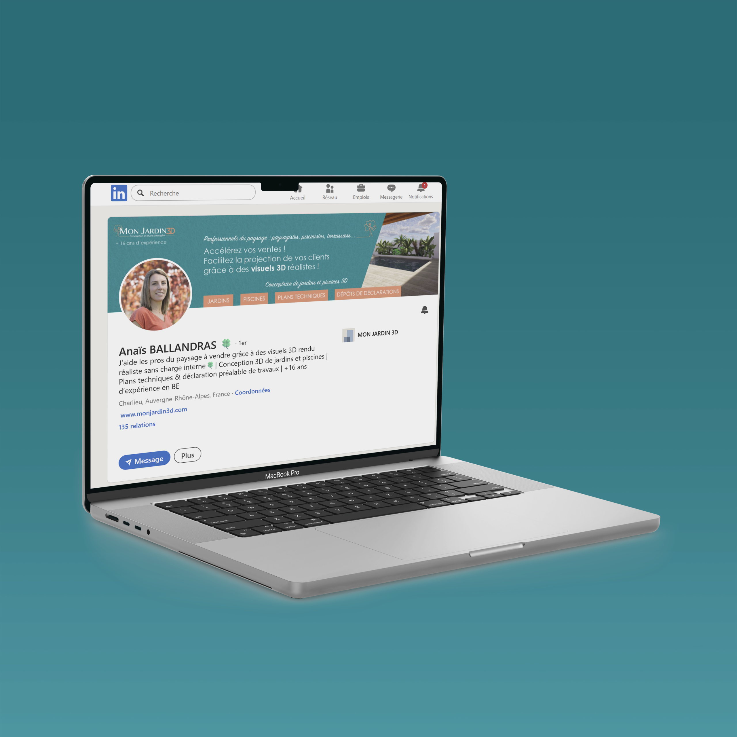 Mon Jardin 3D, cocneption de plans 3D à Roanne. Agence de communication Roanne